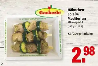 Markant Hähnchen Spieße Mediterran 200g Angebot