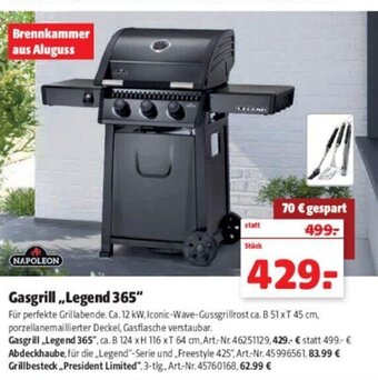 Hagebau Napoleon Gasgrill Legend | 365 Angebot