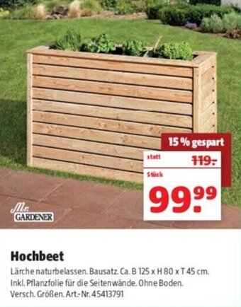 Hagebau Mr. Gardener Hochbeet Angebot