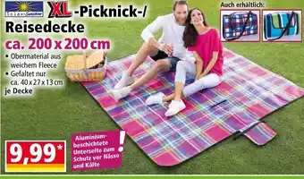 Norma XL Picknick-/ Reisedecke  ca. 200x200cm Angebot