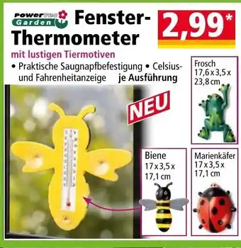 Norma Power Garden Fenster Thermometer Angebot