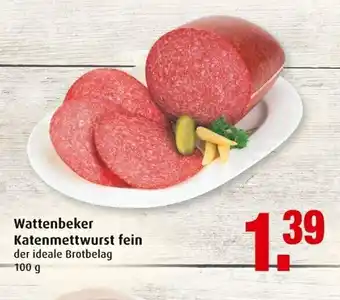 Markant Wattenbeker Katenmettwurst fein 100g Angebot