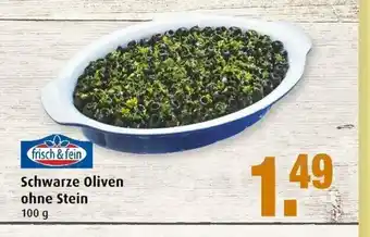 Markant Frisch & Fein Schwarze Oliven ohne Stein 100g Angebot