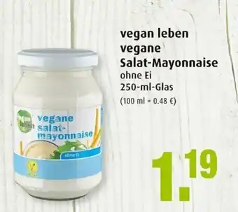 Markant Vegan leben vegane Salat Mayonnaise 250ml Glas Angebot