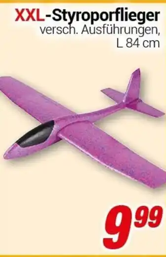 CENTERSHOP Styroporflieger XXL L 84 cm Angebot