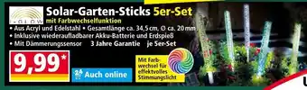 Norma I-Glow Solar Garten Sticks 5er Set Angebot