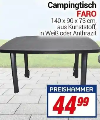 CENTERSHOP Faro Campingtisch 140 x 90 x 73 cm Angebot