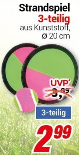 CENTERSHOP Strandspiel 3-teilig Angebot
