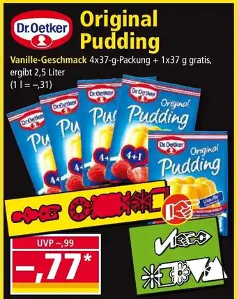 Norma Dr. Oetker Original Pudding Vanille Geschmack Angebot