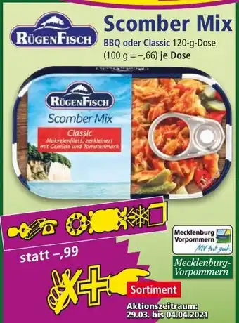 Norma RügenFisch Scomber Mix BBQ oder Classic 120g  Dose Angebot