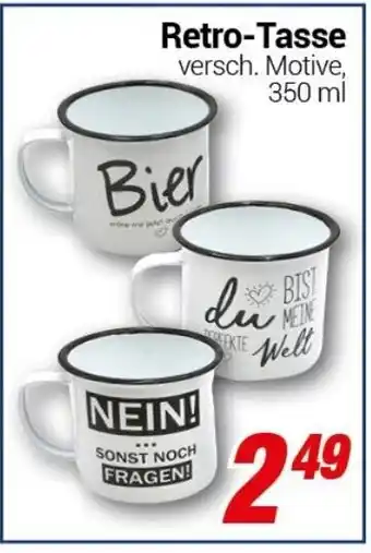 CENTERSHOP Retro Tasse 350 ml Angebot