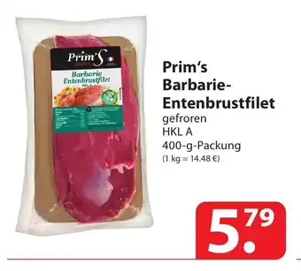 Famila Nord Ost Prim's Barbarie Entenbrustfilet gefroren HKL A 400 g - Packung Angebot