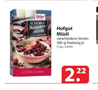 Famila Nord Ost Hofgut Musli 500 g Packung Angebot