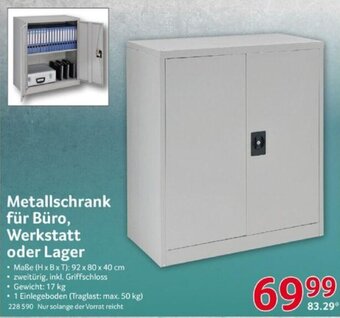 Selgros Metallschrank für Büro, Werkstatt oder Lager Angebot