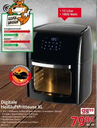 Selgros Digitale Heißluftfritteuse XL Angebot