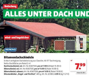 Hagebau Renovo Bitumendachschindeln Angebot