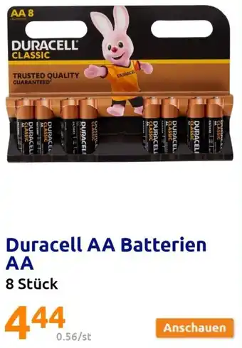 Action Duracell AA Batterien AA 8 Stück Angebot