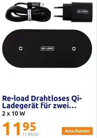 Action Re-load Drahtloses Qi-Ladegerät für zwei 2 x 10 W Angebot