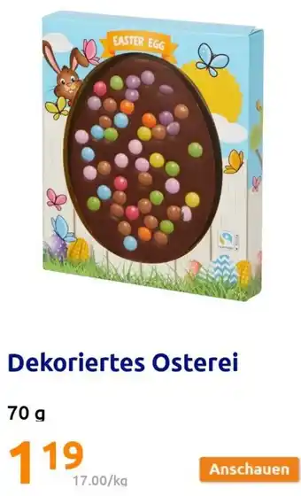 Action Dekoriertes Osterei 70 g Angebot