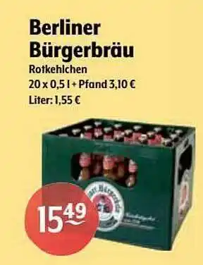 Getränke Hoffmann Berliner bürgerbräu Angebot