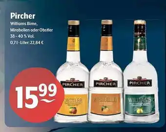 Getränke Hoffmann Pircher williams birne, mirabellen oder obstler Angebot