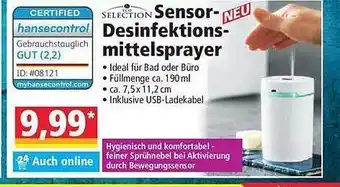 Norma The selection sensor-desinfektionsmittelsprayer Angebot