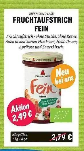 Temma Zwergenwiese fruchtaufstrich fein Angebot