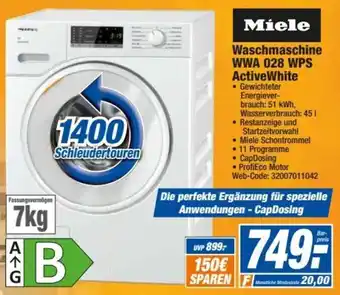 HEM Expert Miele Waschmaschine WWA 028 WPS ActiveWhite Angebot