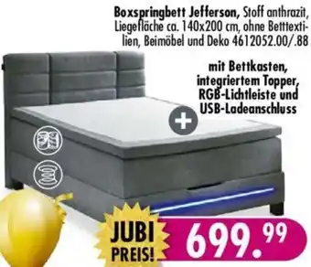 Möbel Boss Boxspringbett Jefferson Angebot