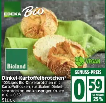 Edeka Bioland Dinkel Kartoffelbrötchen Angebot