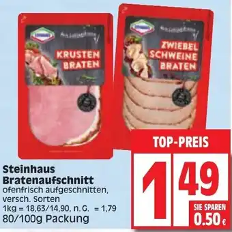 Edeka Steinhaus Bratenaufschnitt 80/100 g Packung Angebot