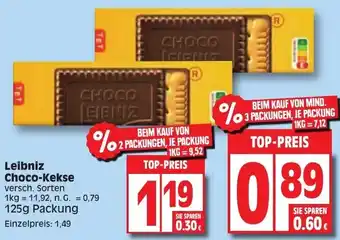 Edeka Leibniz Choco Kekse 125 g Packung Angebot