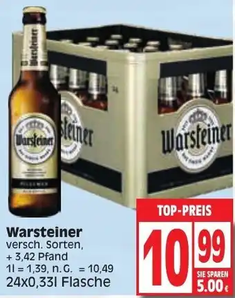 Edeka Warsteiner 24x0,33 L Flasche Angebot