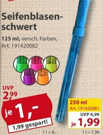 Sonderpreis Baumarkt Seifenblasenschwert Angebot