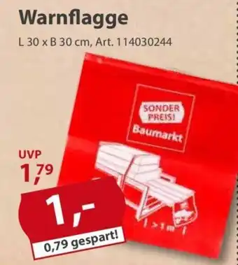 Sonderpreis Baumarkt Warnflagge Angebot