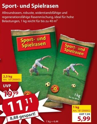 Sonderpreis Baumarkt Sport und Spielrasen Angebot