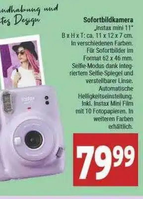 Marktkauf Sofortbildkamera „instax mini 11“ Angebot