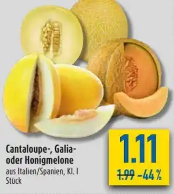 diska Cantaloupe, Galia oder Honigmelone Angebot