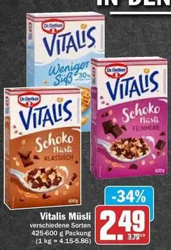 Hit Dr. oetker vitalis müsli Angebot