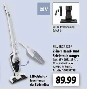 Lidl Silvercrest 2in1 hand- und stielstaubsauger Angebot