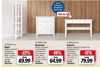 Lidl Livarno home regal, kommode oder konsole Angebot