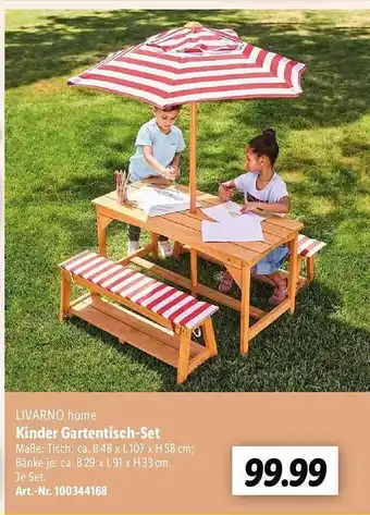 Lidl Livarno home kinder gartentisch-set Angebot