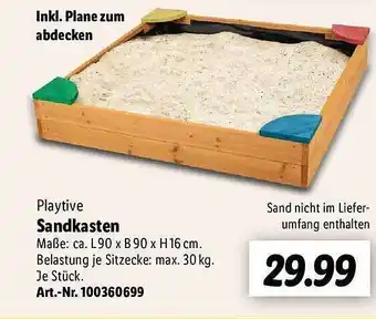 Lidl Playtive sandkasten Angebot