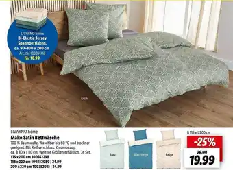 Lidl Livarno home mako satin bettwäsche Angebot