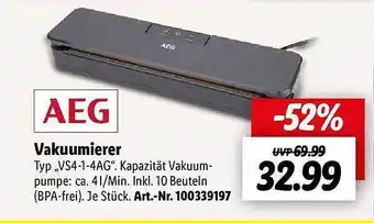 Lidl Aeg vakuumierer vs4-1-4ag Angebot