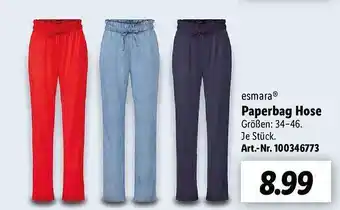 Lidl Esmara paperbag hose Angebot