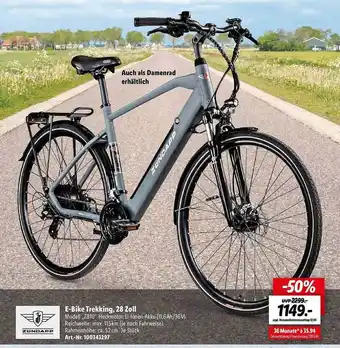 Lidl Zündapp e-bike trekking 28 zoll Angebot