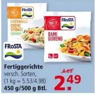 Multi Markt Frosta fertiggerichte Angebot