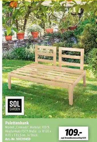 Lidl Sol garden palettenbank Angebot