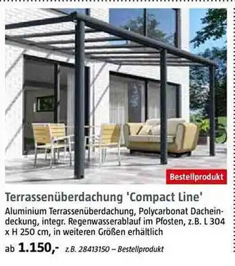 Bauhaus Terrassenüberdachung 'compact line' Angebot